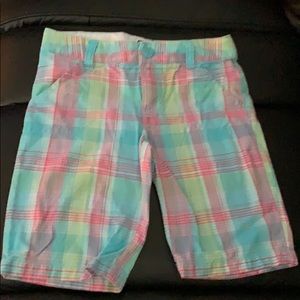 Girls plaid shorts
